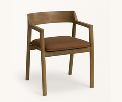 Zola Dining Chair – White Wash Solid Mango Wood with Premium Fabric Seat