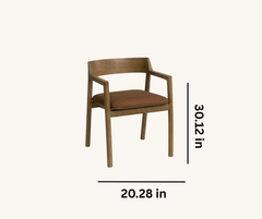 Zola Dining Chair – White Wash Solid Mango Wood with Premium Fabric Seat