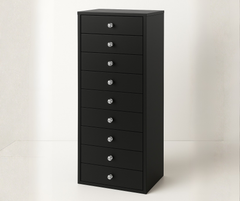9-Drawer Storage Unit Black