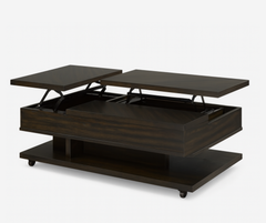 hani Coffee Table – Dual Lift-Top Design with Hidden Storage & Casters
