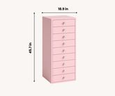 9-Drawer Storage Unit Pink