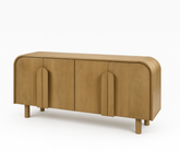 Lyaana Sideboard – Oak Wood Finish with Arch Detailing