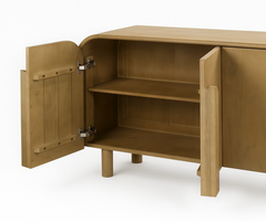 Lyaana Sideboard – Oak Wood Finish with Arch Detailing