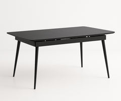 T-1472 Extendable Dining Set with Light Grey Velvet Chairs