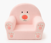 Kids Bear Chair – Pink Plush Foam Chair