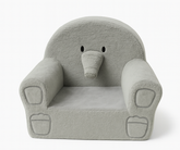 Kids Elephant Chair – Grey Plush Foam Chair