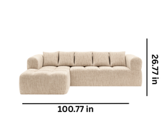 Modern Low-Profile Sectional Sofa – Premium Fabric & Deep Cushioning 2