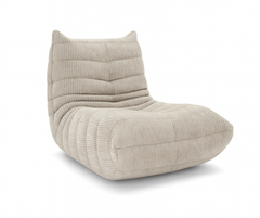 Solana Armless Chair – Beige | High-Resilience Foam & Premium Fabric