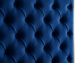 Silver Lining Velvet 508 Bed – King, Blue
