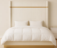 Corduroy Upholstered Bed Frame – Beige