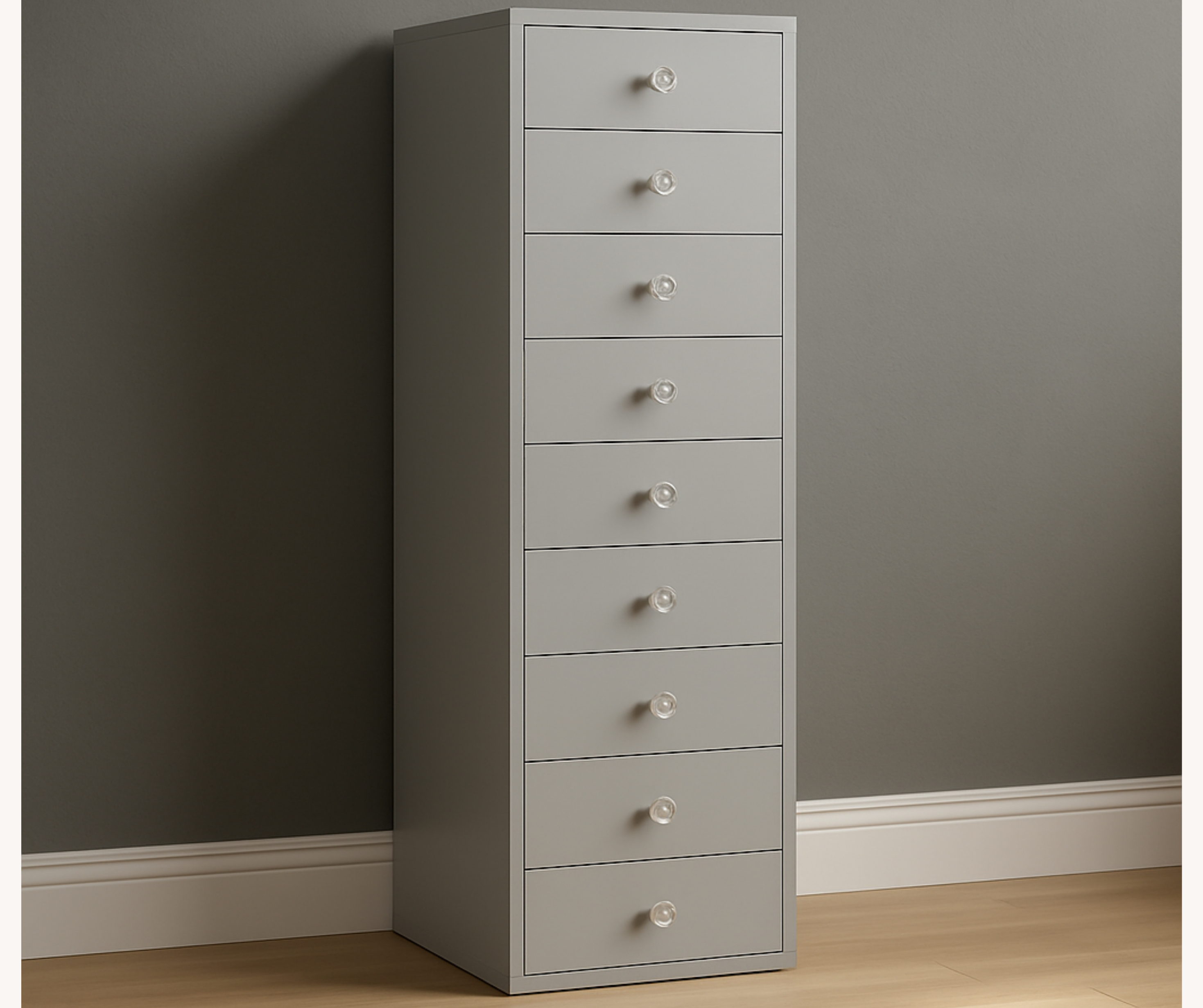 9-Drawer Storage Unit (Grey)