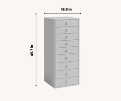 9-Drawer Storage Unit (Grey)