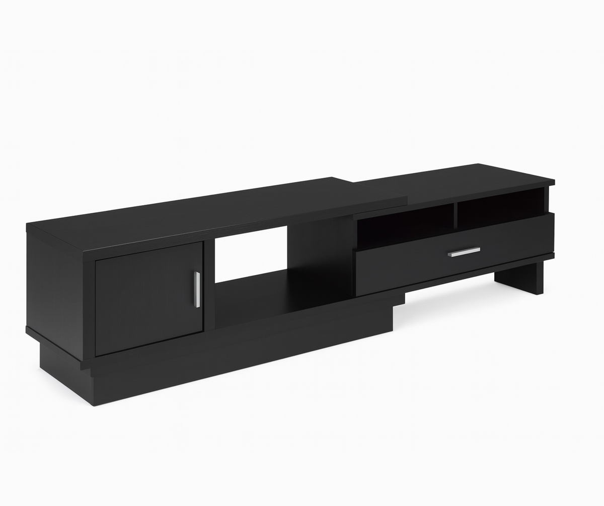 Expandable 48" TV Stand – Modern Wood Grain Finish with Adjustable Design