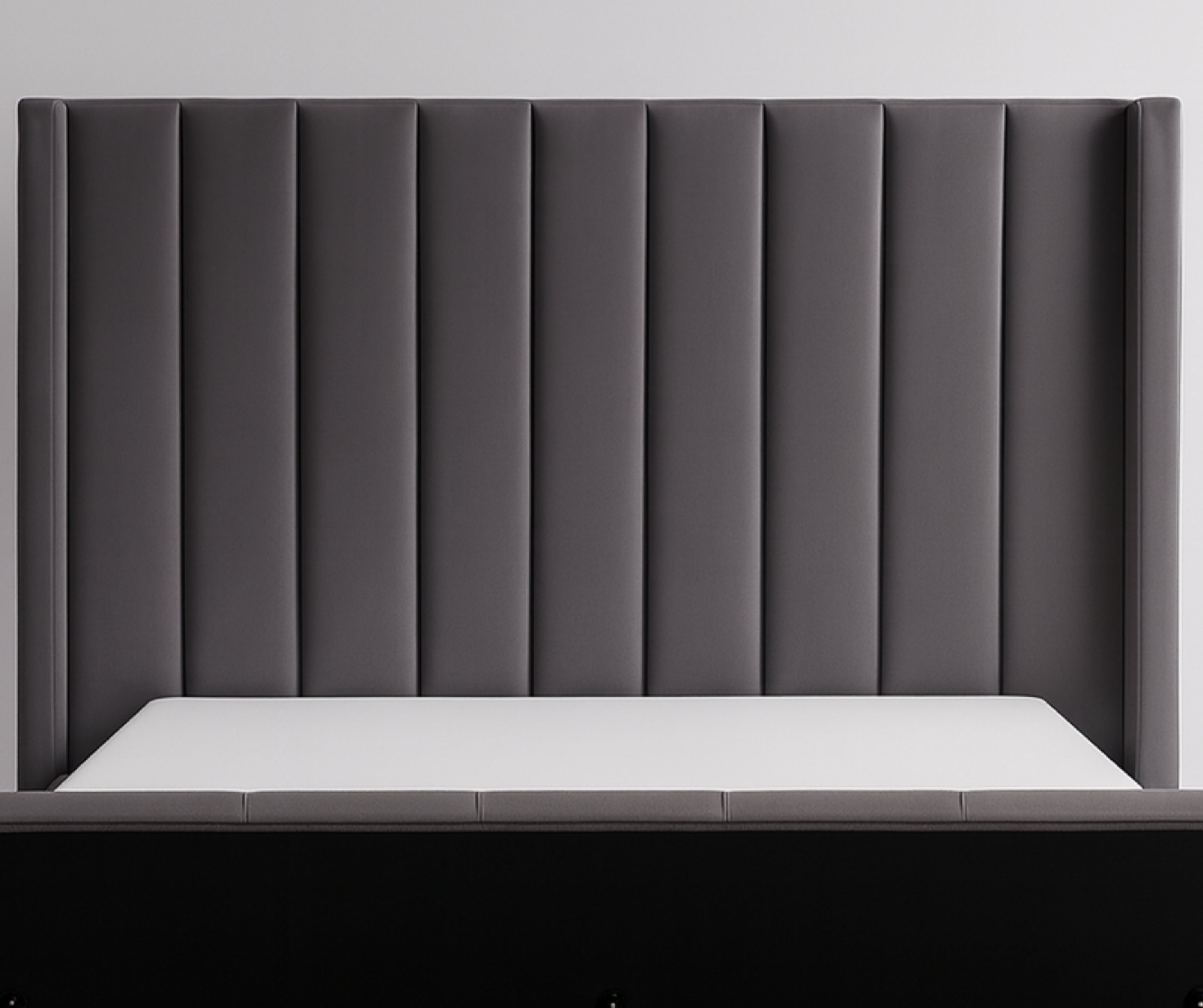 IF-5720 Velvet Storage Bed with Benches – Grey