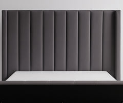 IF-5720 Velvet Storage Bed with Benches – Grey