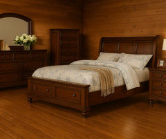 Kasey Solid Wood Bedroom Set – Dark Walnut