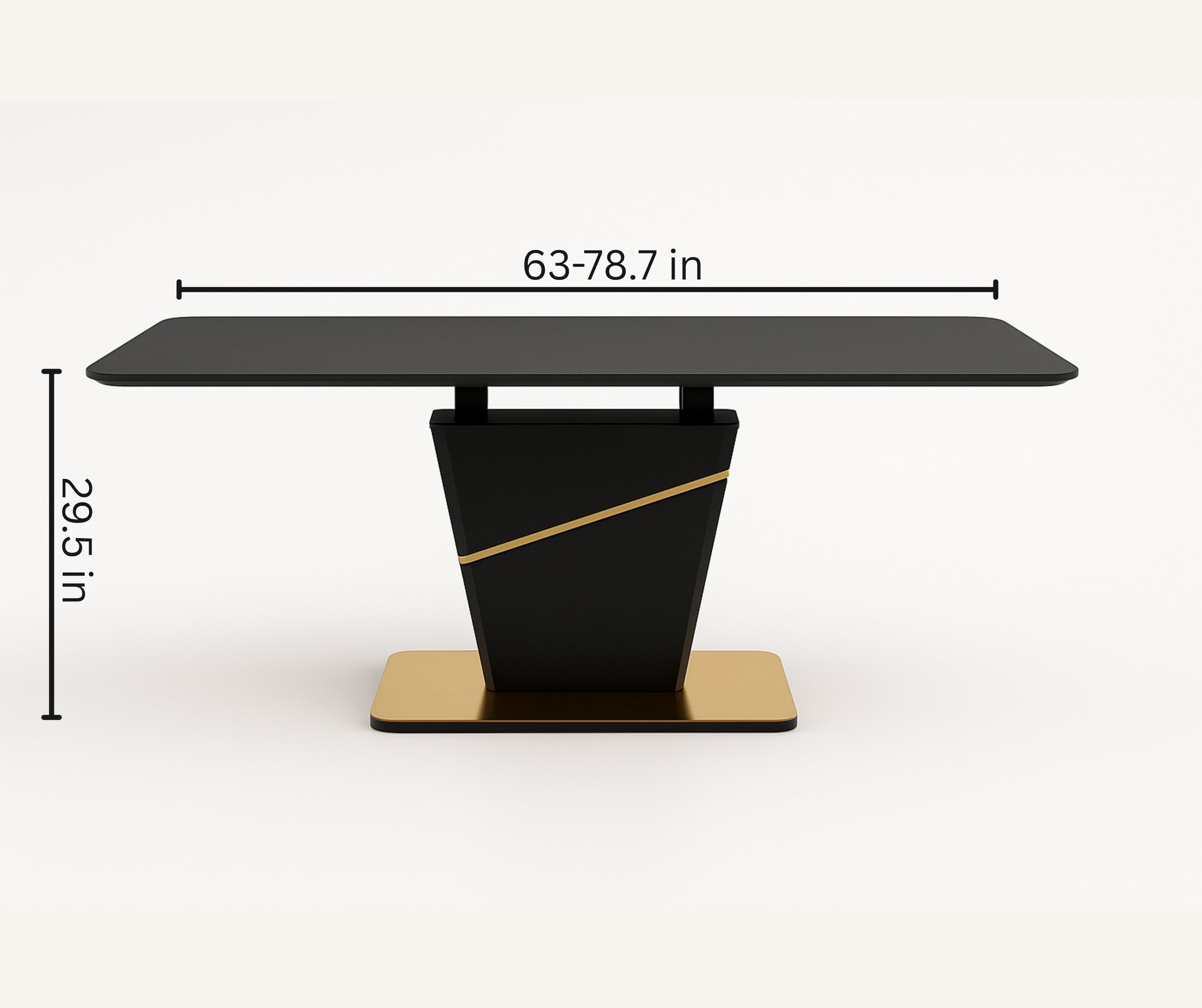 1235 Brooke 7-Piece Extendable Dining Set – Full Black