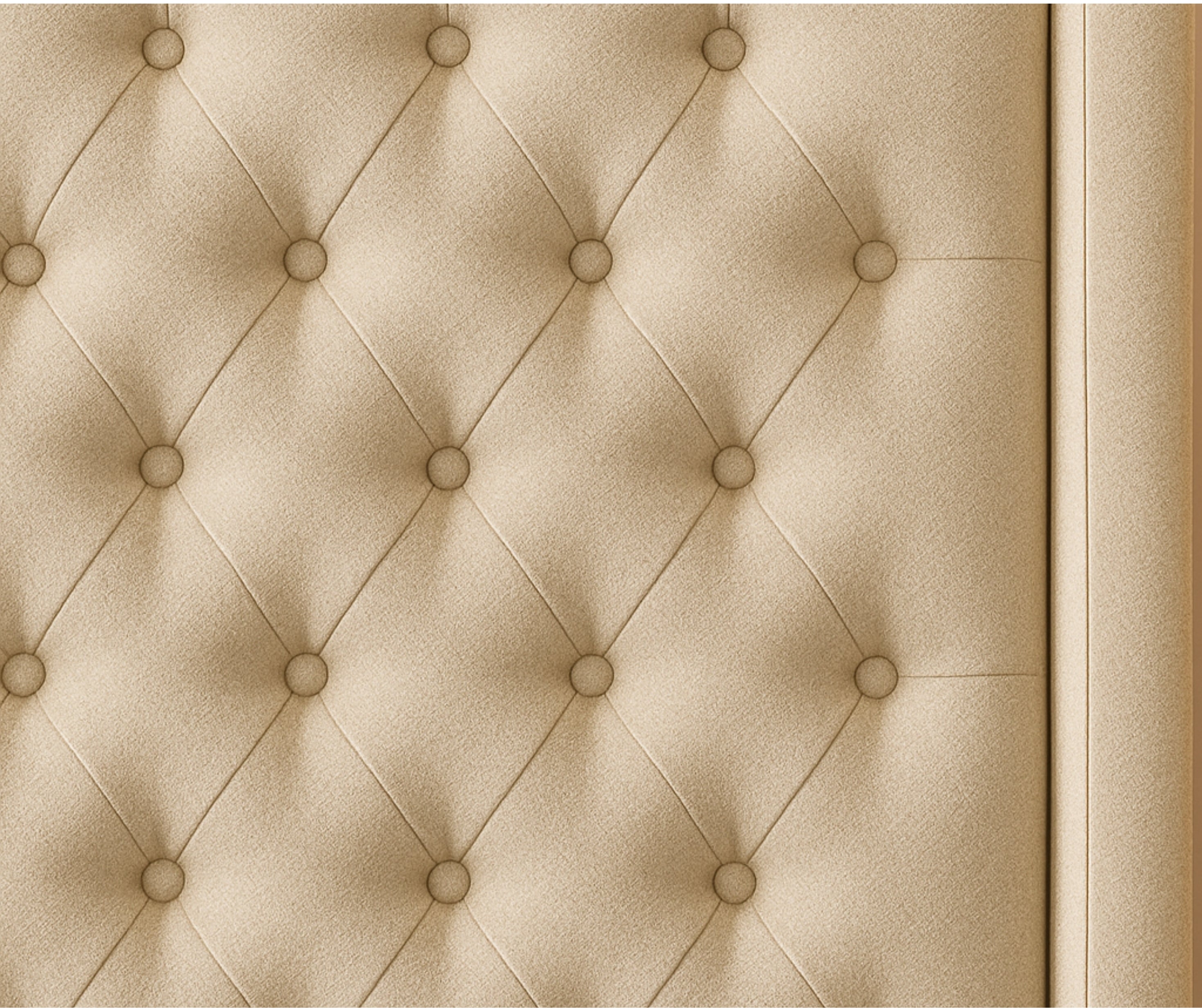 Daria Bouclé Upholstered Bed – Beige