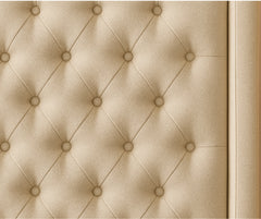 Daria Bouclé Upholstered Bed – Beige