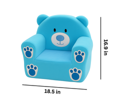 Kids Bear Chair – Blue Plush Foam Chair