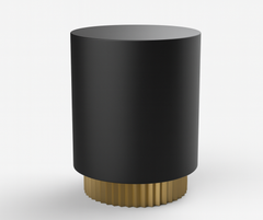 Byron Accent Table – Espresso & Gold Base