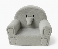Kids Elephant Chair – Grey Plush Foam Chair