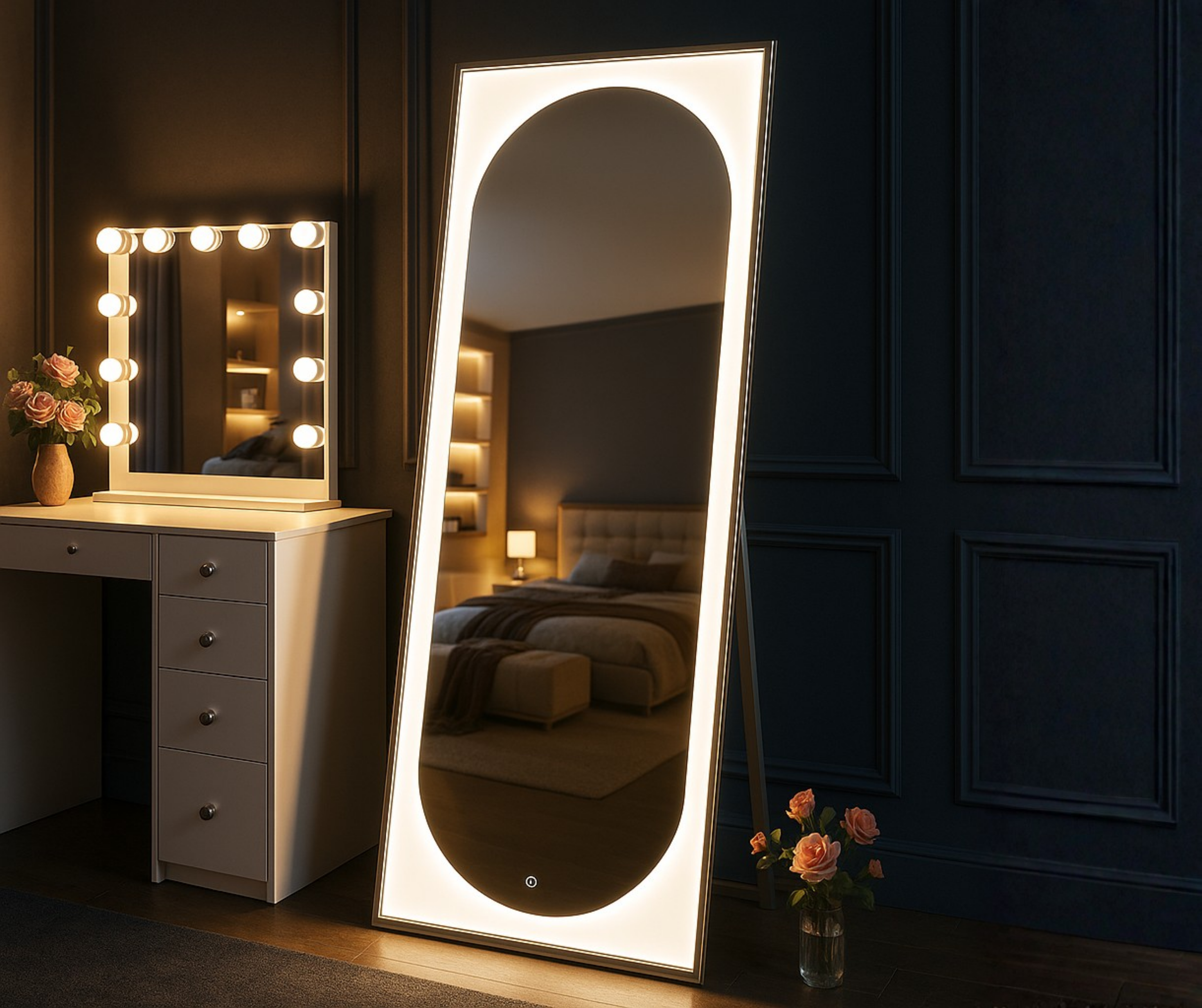 Oval LED Full Length Mirror
