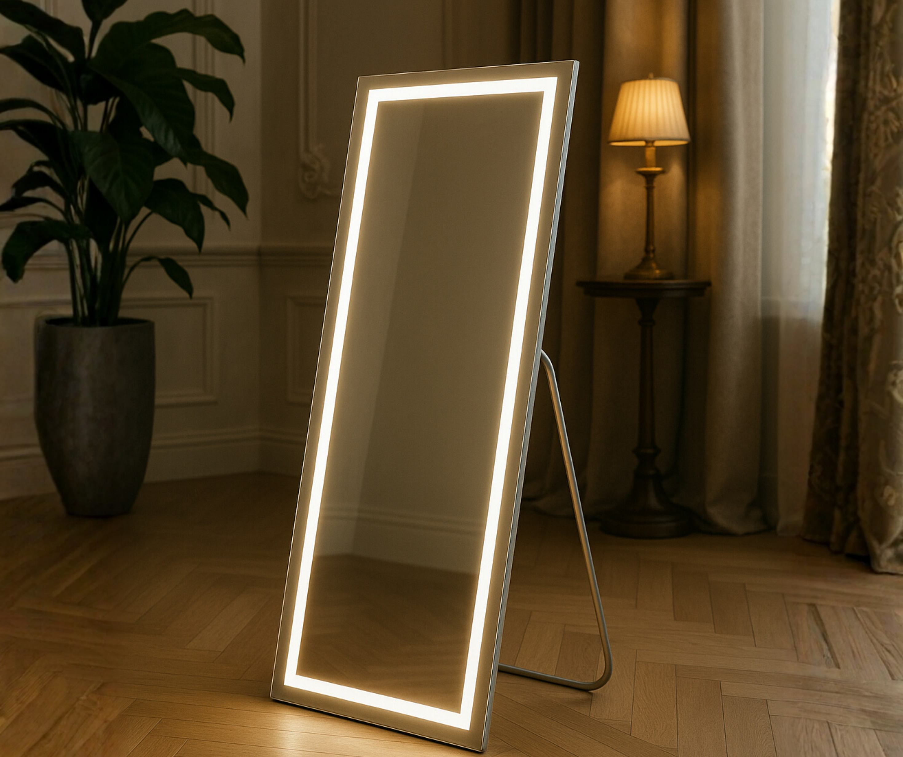 Full Length Vanity Light Strip Mirror with RGB Lighting