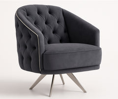 Rosa Turkish Velvet Sofa Set – Black & Grey