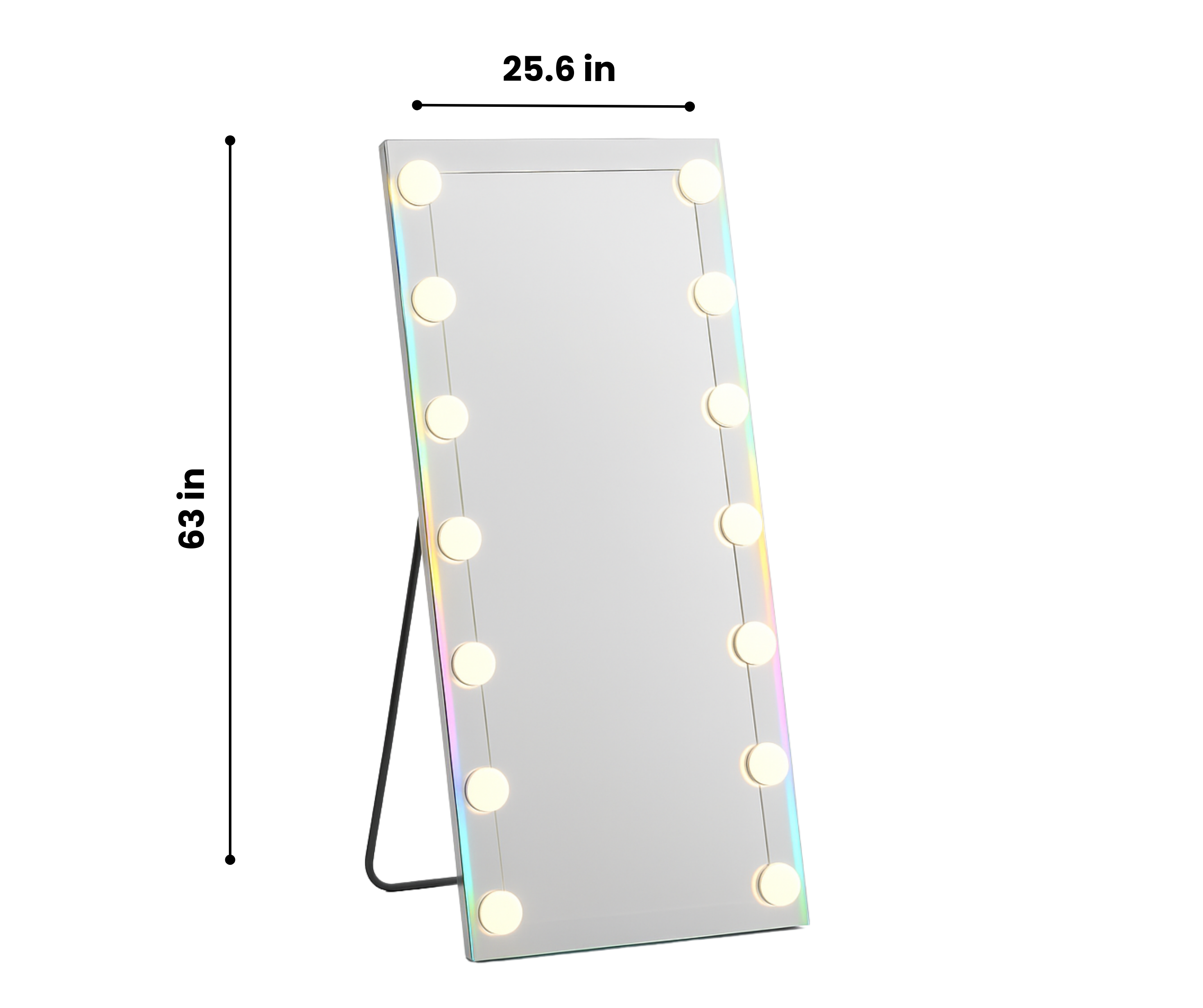 Full Length Vanity Mirror with RGB Lighting