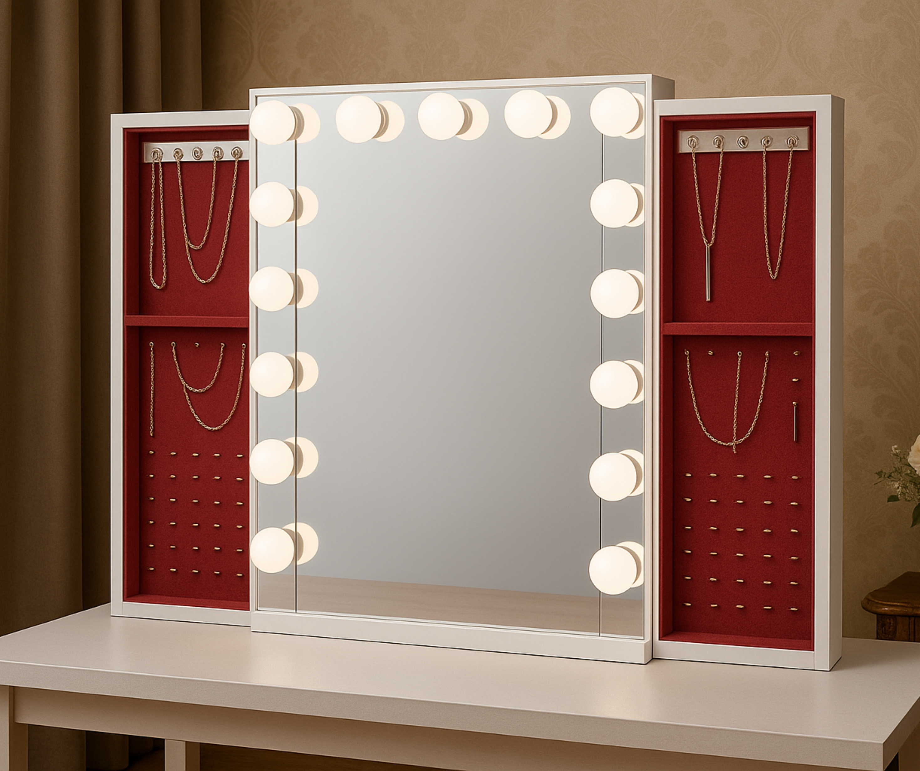 Marilyn Hollywood Mirror with Jewelry Organizer