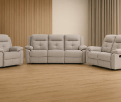 Winstone Fabric Recliner Set – Grey