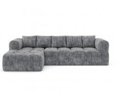 Modern Low-Profile Sectional Sofa Grey – Premium Fabric, Deep Cushioning