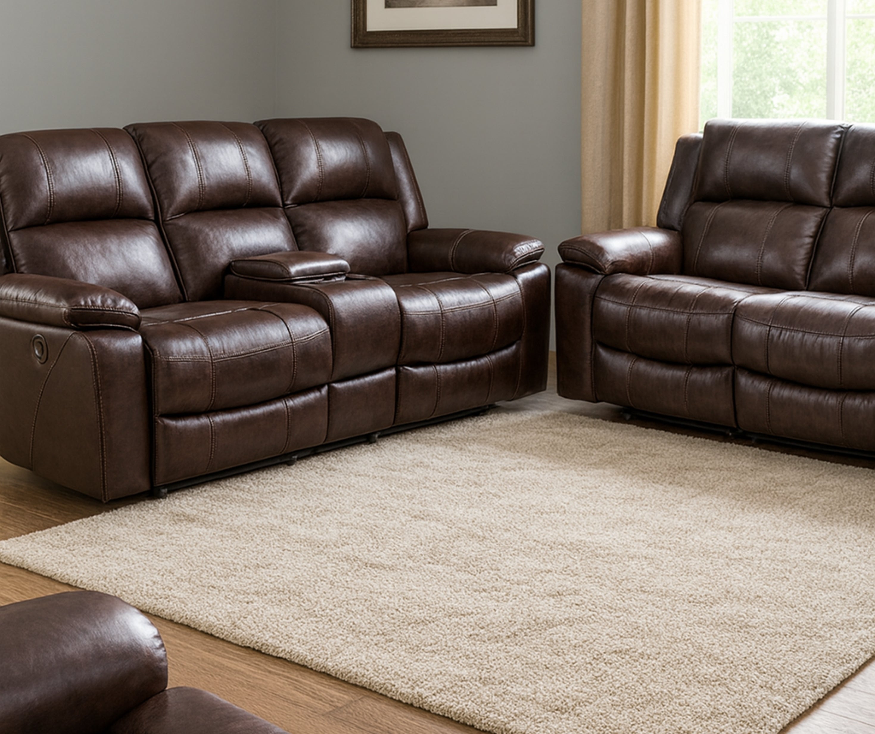 Cassia 3+2+1 Electric Recliner Set – Brown