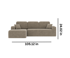 Isabel Sectional Sofa – High-Resilience Foam, Plush Fabric, Modern Comfort 1