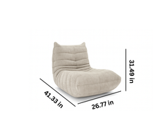 Solana Armless Chair – Beige | High-Resilience Foam & Premium Fabric