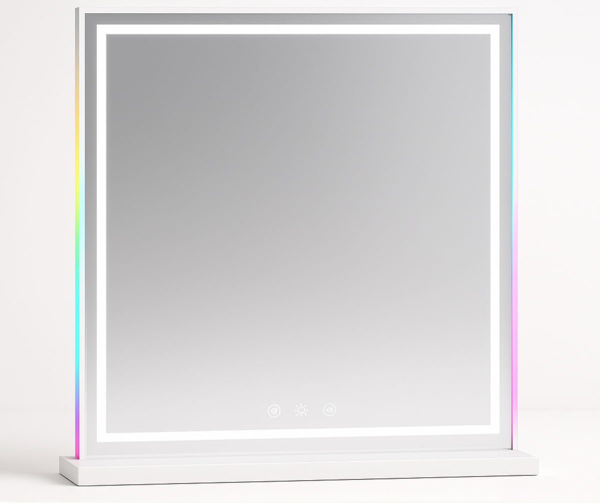 Light Strip Mirror with RGB and Bluetooth Speaker
