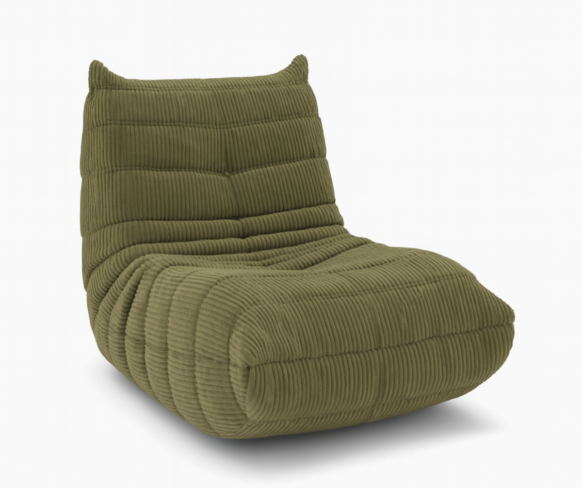 Solana Armless Chair – Sage | High-Resilience Foam & Premium Fabric