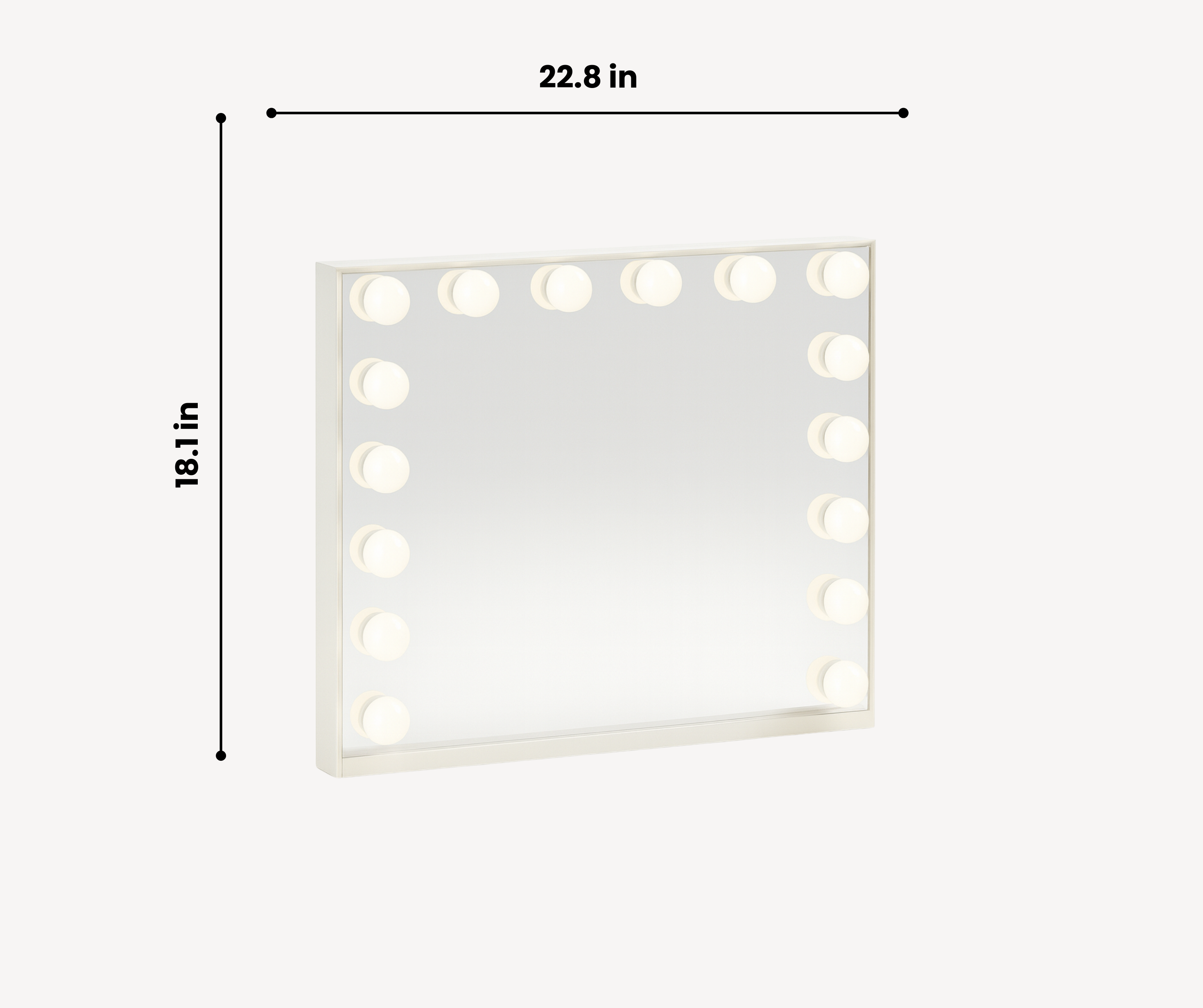 Mary Hollywood Vanity Mirror with Bluetooth